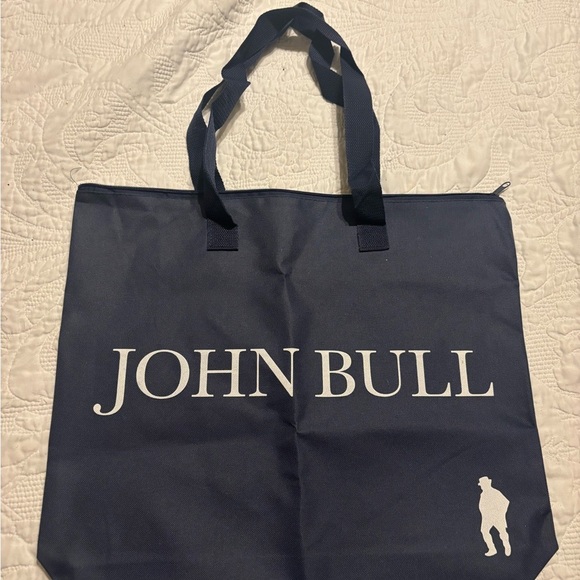 John Bull Jeweler NavyTote Bag zip top - Picture 1 of 2